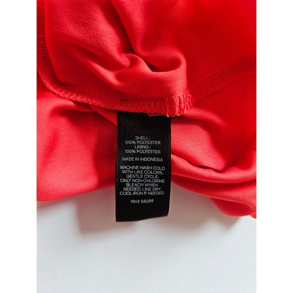 Express Off The Shoulder Dress Womens Small Red Ruffle Elastic Waist Mini Dress - Picture 5 of 5